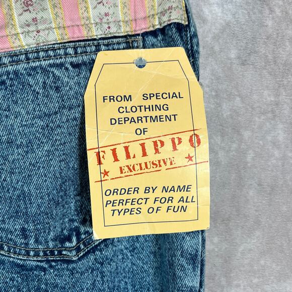 Vintage J.J. Jeans By Filippo Jeans Womens 11/12 Blue Stone Washed Denim 80s NEW - Picture 4 of 12